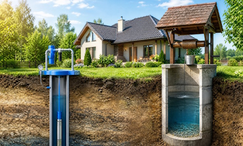 Автономное водоснабжение загородного дома Новоуральск: скважина или колодец 